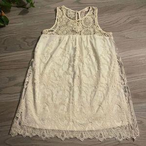 Altar’d State Cream Lace Dress - S
